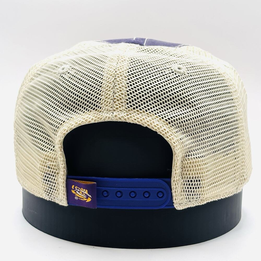 LSU Tigers Top of the World Trucker Hat, Purple Orange Mesh Snapback NCAA Cap - Picture 2 of 4